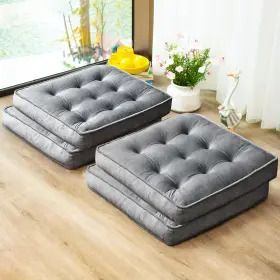 719704880350 1 MIDDLE ONE Floor Pillow Set Memory Foam Adu