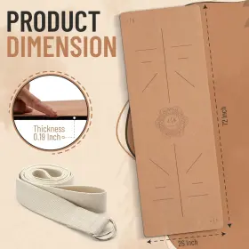 198715525953 2B BALANCED Natural Slip Cork Yoga Mat Pilates #3