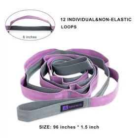 756029613454 A-AZURELIFE Stretch Strap Loops Elastic Yoga #3