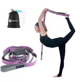 756029613454 A-AZURELIFE Stretch Strap Loops Elastic Yoga