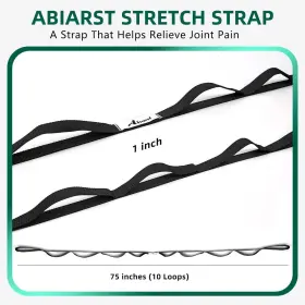 AB-001 ABIARST Stretching Strap Yoga Physical Therapy Loops #3