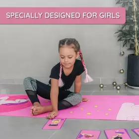 721450175604 ABTECH Kids Yoga Mat Set Fun Unicorn Girls #3