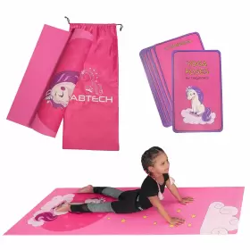 721450175604 ABTECH Kids Yoga Mat Set Fun Unicorn Girls