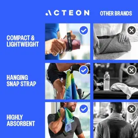 AGTHG5P ACTEON Gym Towel Pack Heather #2