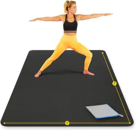 AG-1-YOM-7X5-BLK ACTIVEGEAR Yoga Mat Eco Slip Odorless