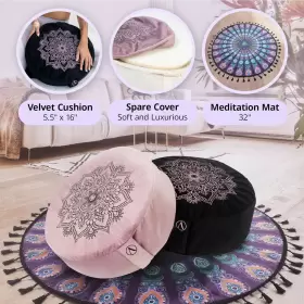 691041521922 AILA WELLBEING Meditation Cushion Yoga Mat #2