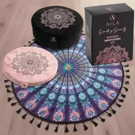 691041521922 AILA WELLBEING Meditation Cushion Yoga Mat