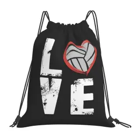 SKBGMESL-589137914 AIMASTZ Love Volleyball Unisex Drawstring