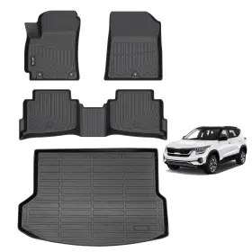 Aipoil 749753101137 Custom Fit Floor Mats And Cargo Liner Set For 2020-2023 Kia Seltos A Aipoil 749753101137 Custom Fit Floor Mats And Cargo Liner Set For 2020-2023 Kia Seltos A