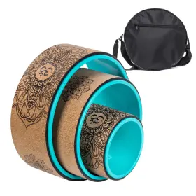 BLACK01 AIWEITEY Roller Set Cork Yoga Wheel Backbends Pain Pi