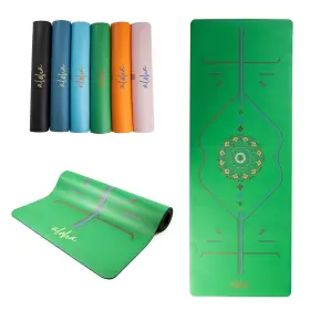 S1A24 ALOHA Bliss Yoga Mat Slip Natural Rubber