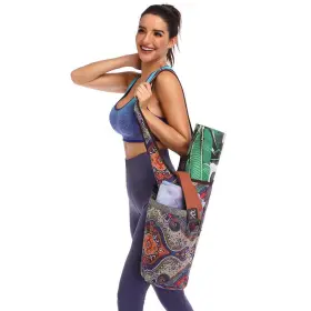 797550277555 ANIWEY Yoga Mat Bag Zipper Pocket Carrier Women #2
