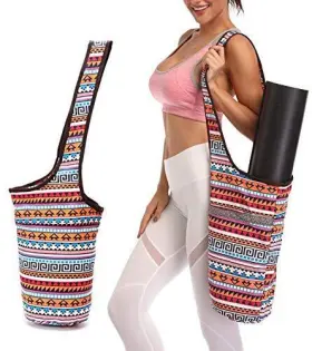797550277814 ANIWEY Yoga Mat Bag Pocket Zipper Ethnic