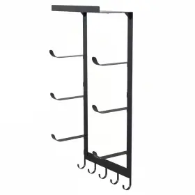445004063089 ANQTOVP Wall Mount Yoga Mat Holder Shelf Hooks