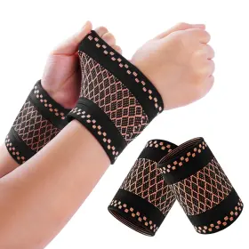 Aoowu K1-sjyhw-2410 Wrist Brace 2 Pack Elastic Support With Strap Unisex Right Or