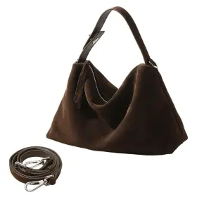 ZJHT018 AOYOM Suede Tote Bags Women Slouchy Hobo Shoulde