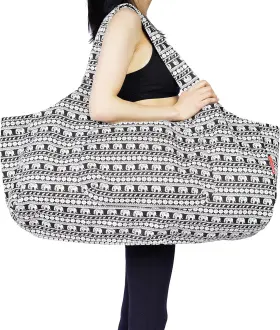 Aozora 445000822833 Yoga Mat Bag Tote Carrier With Pockets Canvas Sling Fits Thick Mats Elephant Aozora 445000822833 Yoga Mat Bag Tote Carrier With Pockets Canvas Sling Fits Thick Mats Elephant