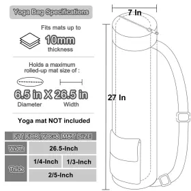 750319439687 AROME Yoga Mat Bag Waterproof Carrier Exercise #3