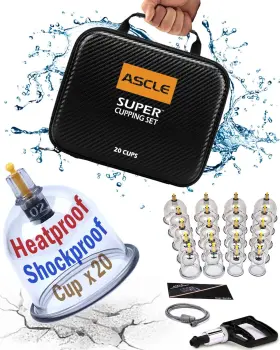 ASC-AB007 ASCLE Cupping Set Shockproof Heatproof Cups Water ASC-AB007 ASCLE Cupping Set Shockproof Heatproof Cups Water