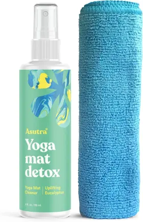 313106468422 ASUTRA Yoga Mat Cleaner Spray Uplifting Slippery
