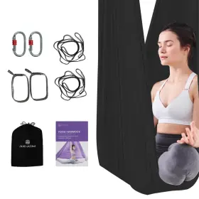 551016050165 AUM ACTIVE Aerial Silk Yoga Hammock Swing Kit