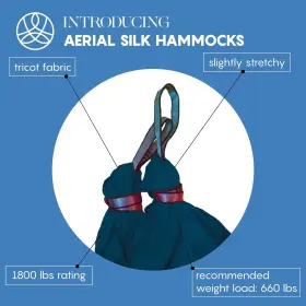 661646842449 AUM ACTIVE Aerial Yoga Hammock Silk Extension #3