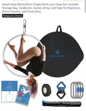 AUALC2018-AH-95-1 AUM ACTIVE Aerial Hoop Set Single Point Bag
