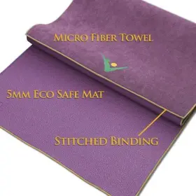 852347002281 AURORAE Synergy Yoga Mat Integrated Slip Towel #2