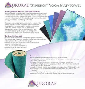 852347002281 AURORAE Synergy Yoga Mat Integrated Slip Towel #3