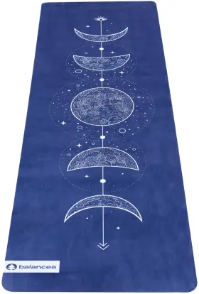 199284239517 BALANCEA Yoga Mat Grnblu Strap Slip Suede Tpe