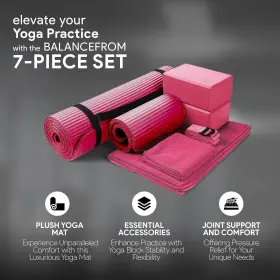 810963031139 BALANCEFROM Set Yoga Mat Pink Kit #2