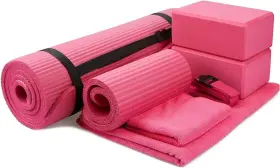 810963031139 BALANCEFROM Set Yoga Mat Pink Kit