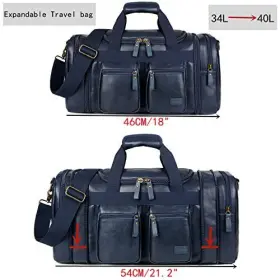 HB21PU BAOSHA Vegan Travel Duffel Weekender Bag Overnight #2