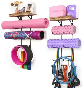 HU-XI-136 BIKONEY Pack Yoga Mat Holder Wall Mount Storage Gym HU-XI-136 BIKONEY Pack Yoga Mat Holder Wall Mount Storage Gym