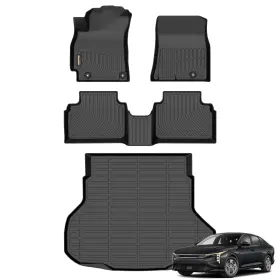 759135326218 BINMOTOR Floor Mats Cargo Liner Set Kia Weath