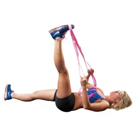 744759861382 BLACK MOUNTAIN Stretch Strap Pink Yoga Pilates