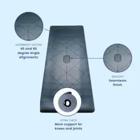 860009079007 BLUU Yoga Aligner Mat Alignment Superior Grip #2