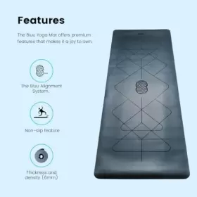 860009079007 BLUU Yoga Aligner Mat Alignment Superior Grip #3