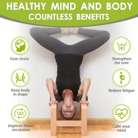 759357616388 BODY RHYTHM Yoga Headstand Bench Inversion Chair #3