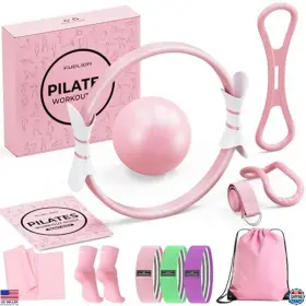 B0FCRPSX3R ULTIMATE Fuelion Pilates Ring Set Magic Circle Kit