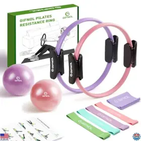 B0F2N6N4F6 RING Gifnol Pilates Ball Set Resistance Bands
