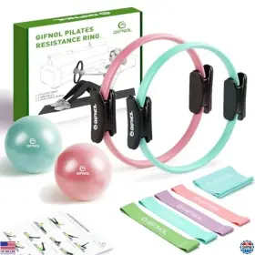 B0FGCT95VB RING Gifnol Pilates Ball Set Resistance Bands