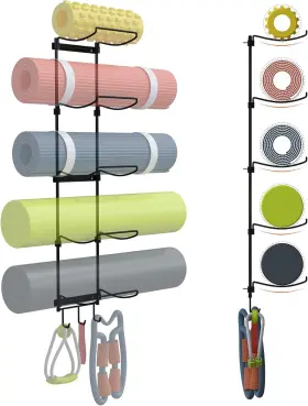 760948073282 YOGA Kesito Mat Holder Wall Mount Rack Organizer #2