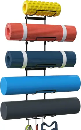 760948073282 YOGA Kesito Mat Holder Wall Mount Rack Organizer