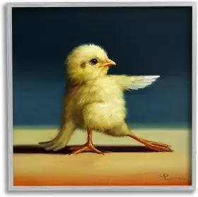 AK-433 YOGA Stupell Gff Chicks Funny Animal Painting Twisted