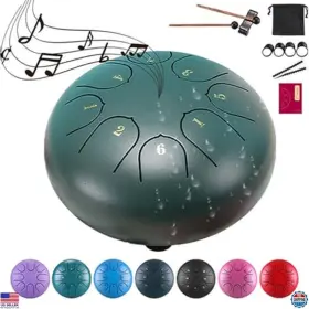 DRUM-B-6IN RAIN Wxyinspas Steel Tongue Chakra Meditation Yoga