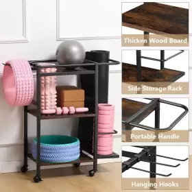 313017498495 BUTIZONE Yoga Mat Storage Rack Gym Organizer #2