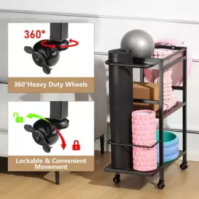 313017498495 BUTIZONE Yoga Mat Storage Rack Gym Organizer #3