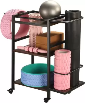 313017498495 BUTIZONE Yoga Mat Storage Rack Gym Organizer