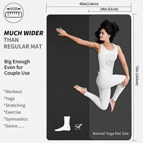 741416216820 CAMBIVO Yoga Mat Workout Men Women #2
